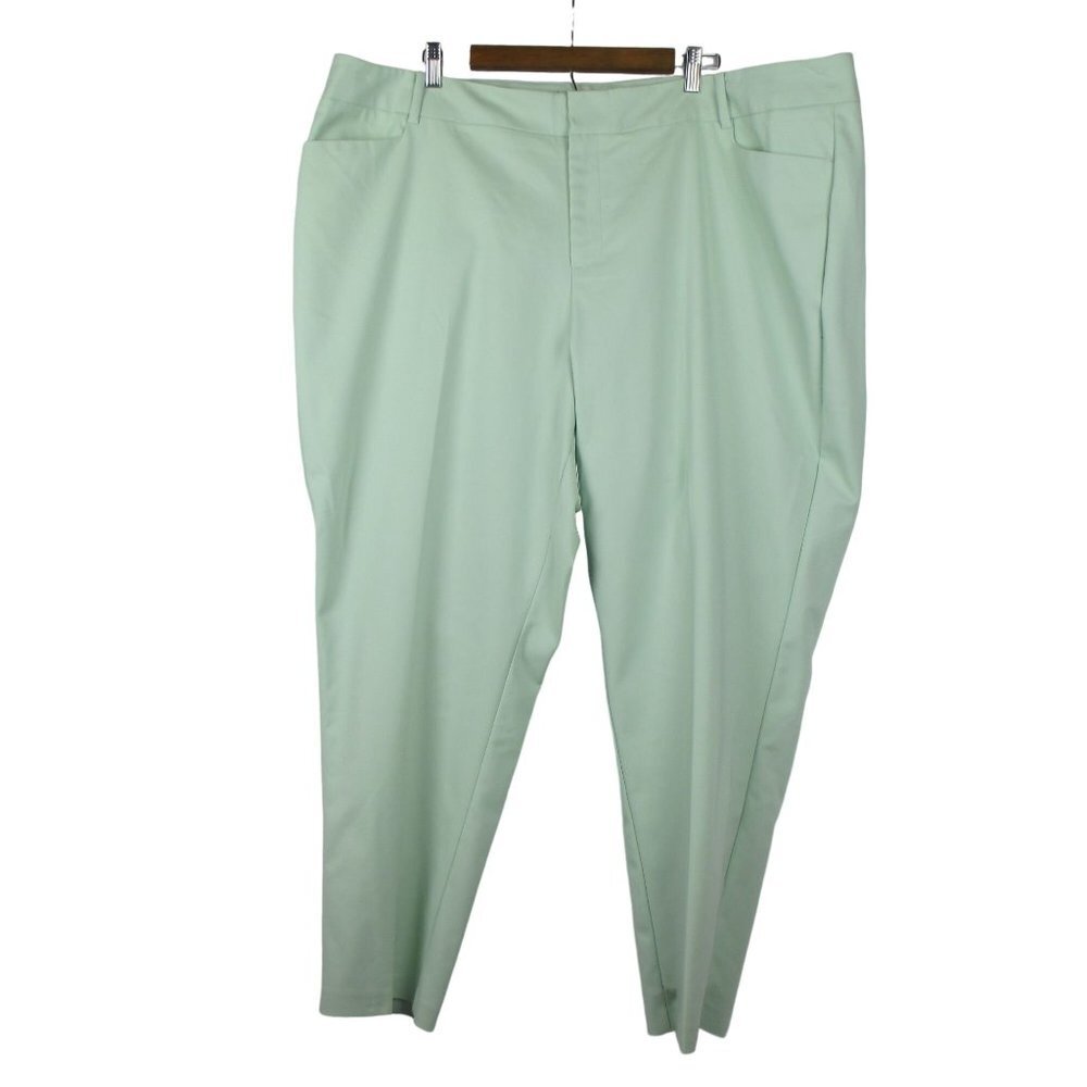 Eloquii Green Flat Front Elevated Basic Pants Siz… - image 4